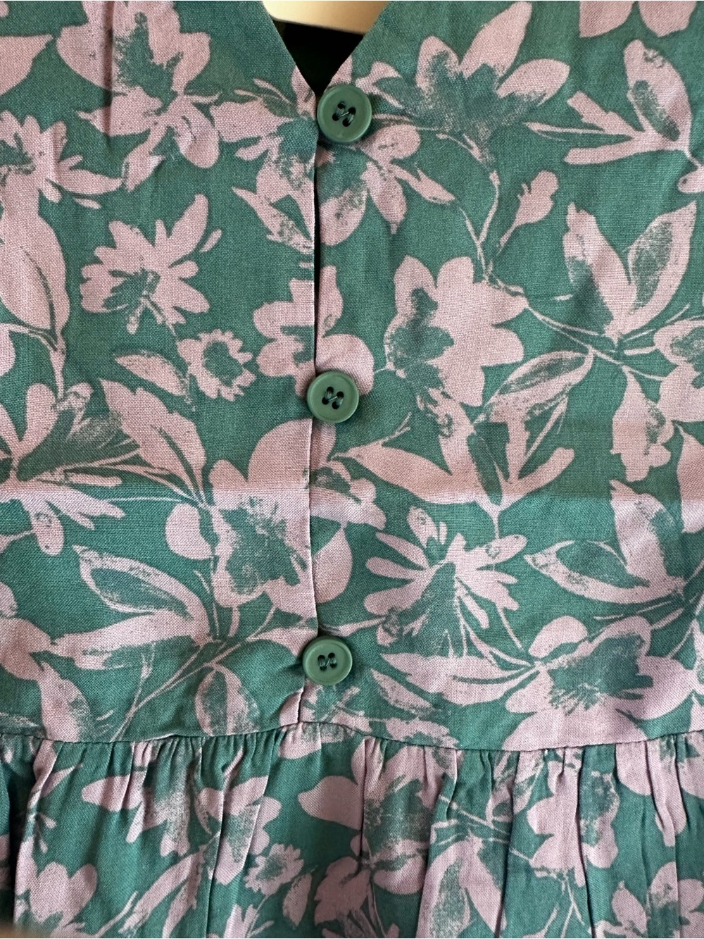 NWT Heyson Teal Floral Collared Button-Front Women's Top - Picture 3 of 6